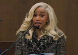 Cardi B denies allegations of assaulting security guard.