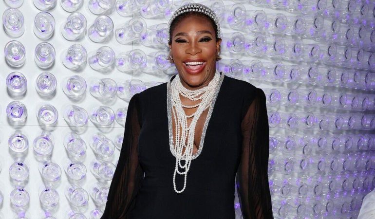 Serena Williams Dazzles in Black Attire at 2023 Met Gala, Delights Fans with Announcement of Second Pregnancy.