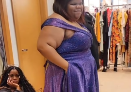 Teen who drove SIX HOURS for her dream prom dress is stunned when shop owner gifts her the $700 gown: ‘The universe was telling me, just give her the dress’