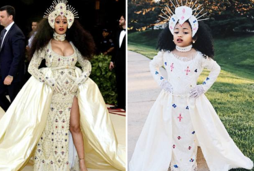 Five-year-old girl goes viral after recreating Cardi B’s fierce Met Gala look – and even earns a shout out from the rapper herself.