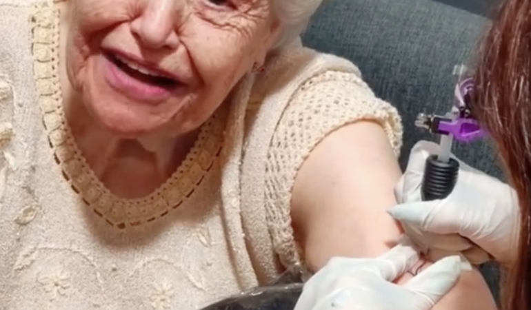 91-Year-Old Grandma Defies Critics with Her First Tattoo.