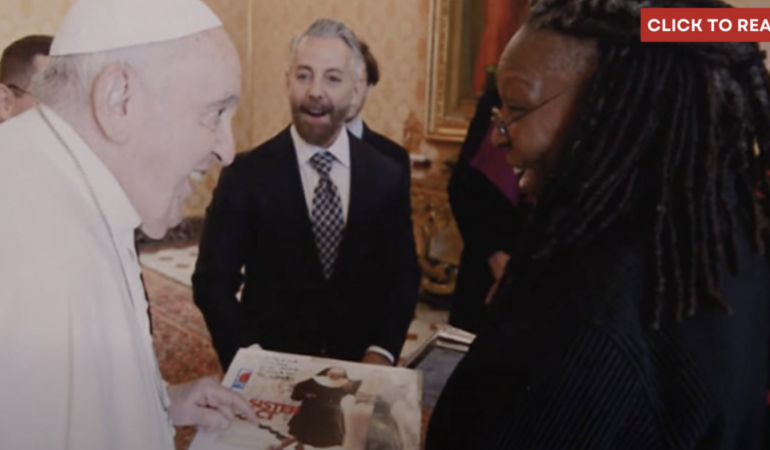 Whoopi Goldberg Makes Waves by Proposing Sister Act 3 Role to Pope Francis, Reveals He’s a Fan.