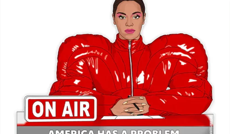 Beyoncé pleasantly surprises fans with the release of a mix featuring Kendrick Lamar titled “America has a problem.”