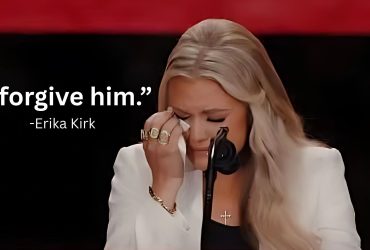 Erika Kirk’s heartbreaking tribute ends in forgiveness for Tyler Robinson at Charlie’s memorial.￼￼