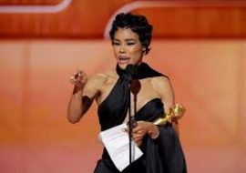 Teyana Taylor reacts angrily backstage at the Oscars following alleged shove.