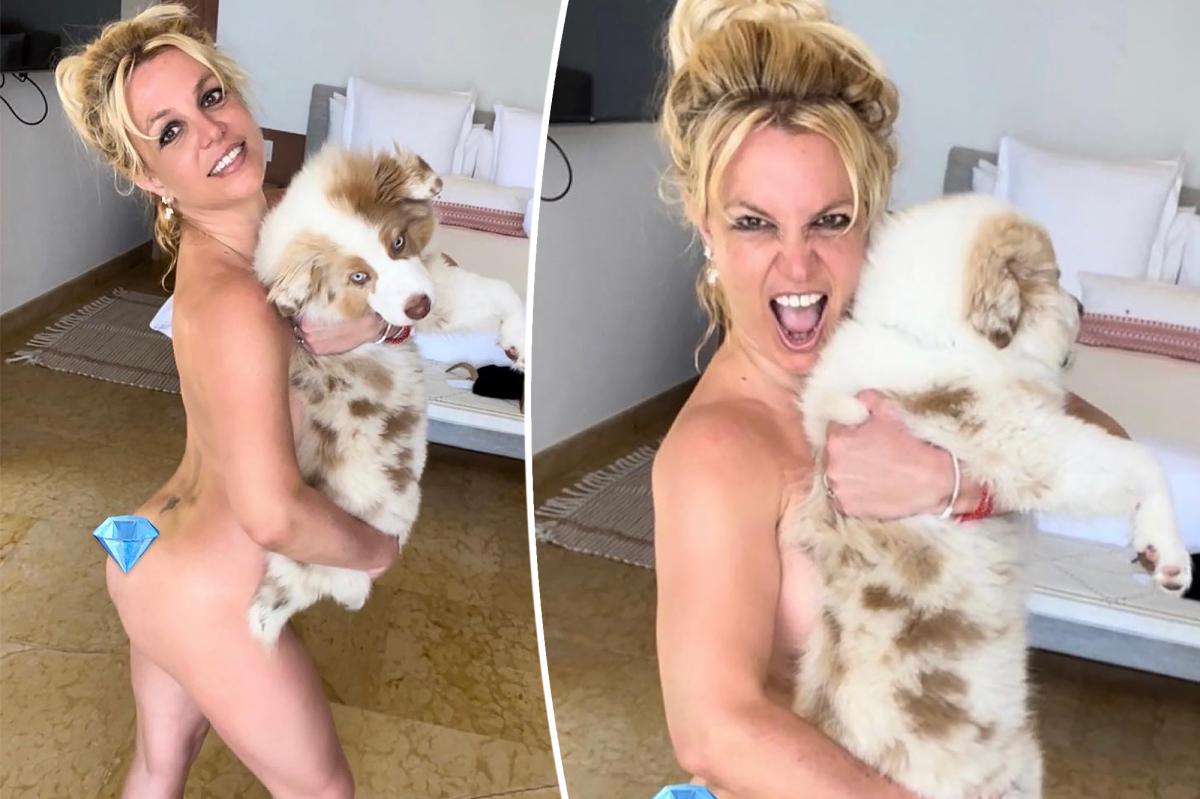Britney Spears Poses Naked With Her Dog- Is She Losing Her Mind?