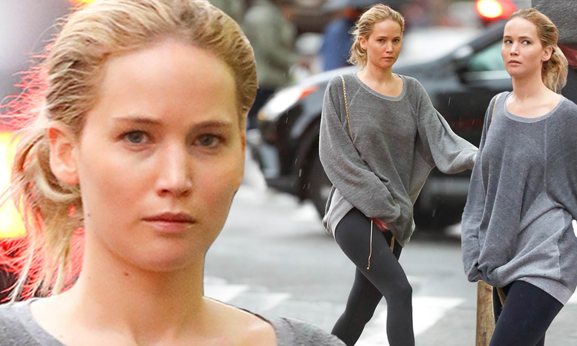 Jennifer Lawrence Goes Makeup Free In The Streets of New York