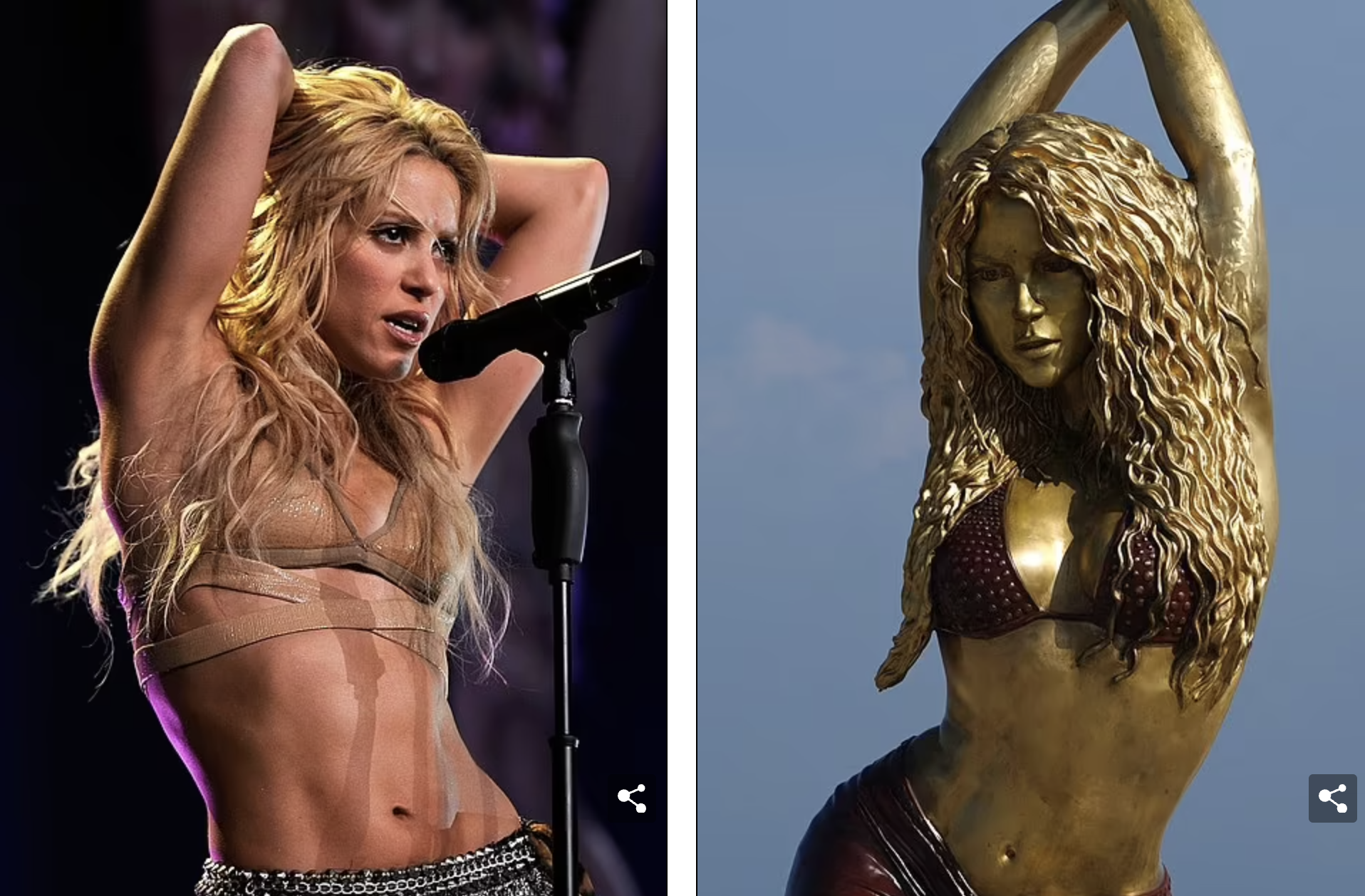 Shakira Overwhelmed as She Receives 21-Foot Bronze Statue in Colombia: ‘This Is Truly Heartfelt