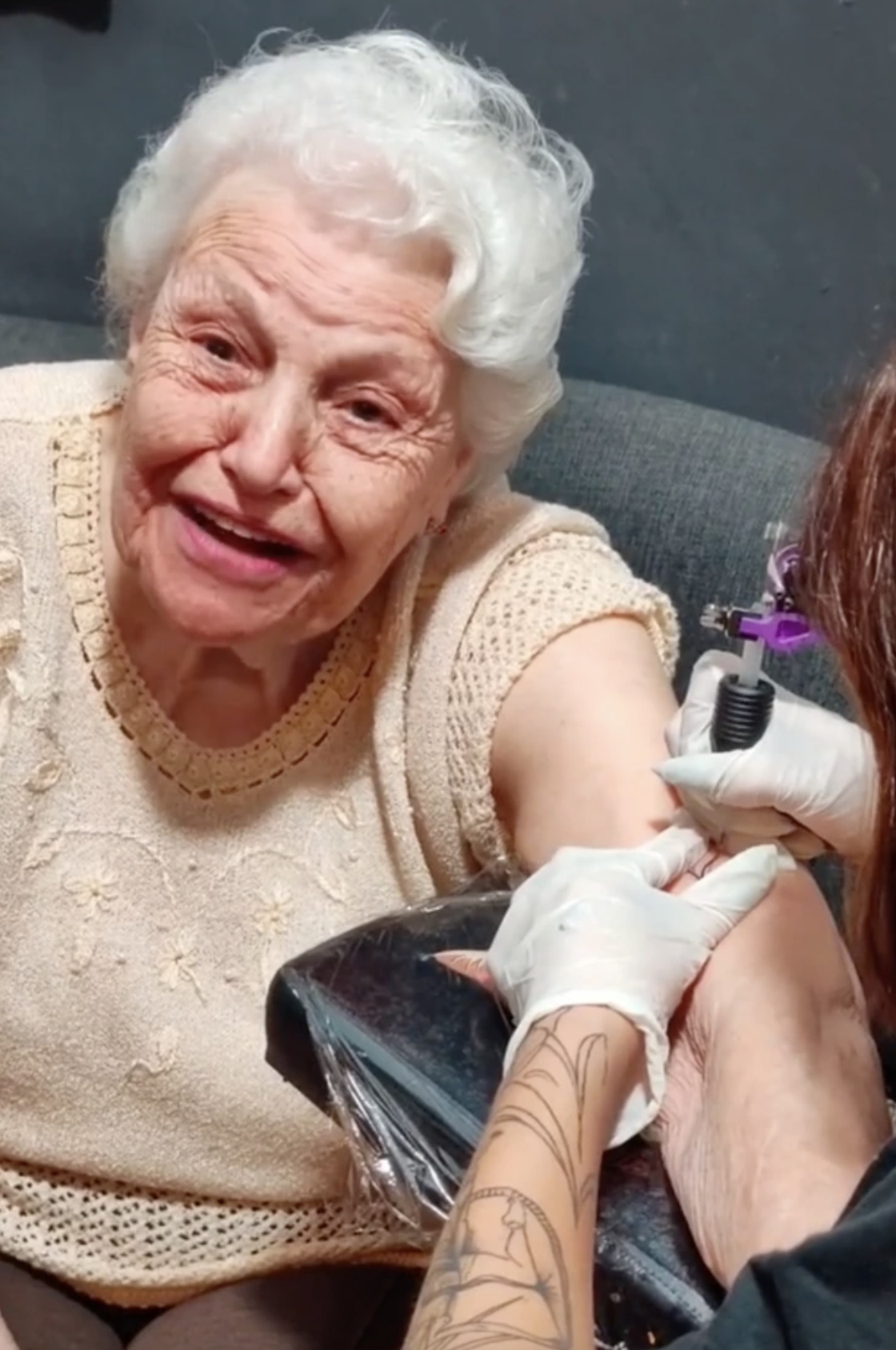 91-Year-Old Grandma Defies Critics with Her First Tattoo.