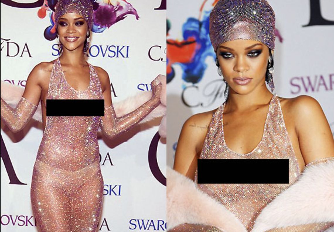 Rihanna Reveals Regret Over Outfits That Exposed Her Nipples.